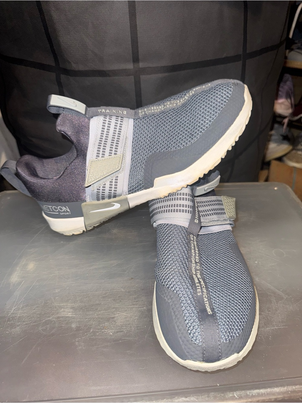 Nike Men's Slip-On Training Sneakers - Gray/Blue